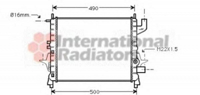 VAN WEZEL 43002262 -  Радиатор, охлаждение двигателя